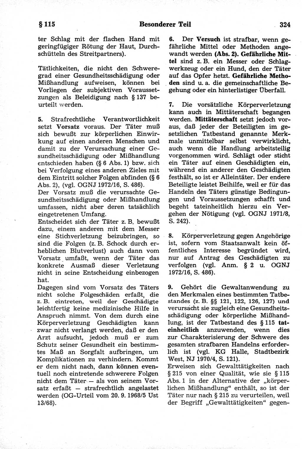 Strafrecht der Deutschen Demokratischen Republik (DDR), Kommentar zum Strafgesetzbuch (StGB) 1981, Seite 324 (Strafr. DDR Komm. StGB 1981, S. 324)