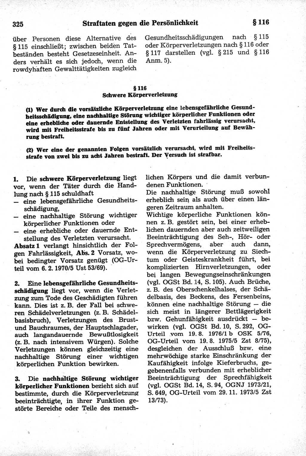 Strafrecht der Deutschen Demokratischen Republik (DDR), Kommentar zum Strafgesetzbuch (StGB) 1981, Seite 325 (Strafr. DDR Komm. StGB 1981, S. 325)