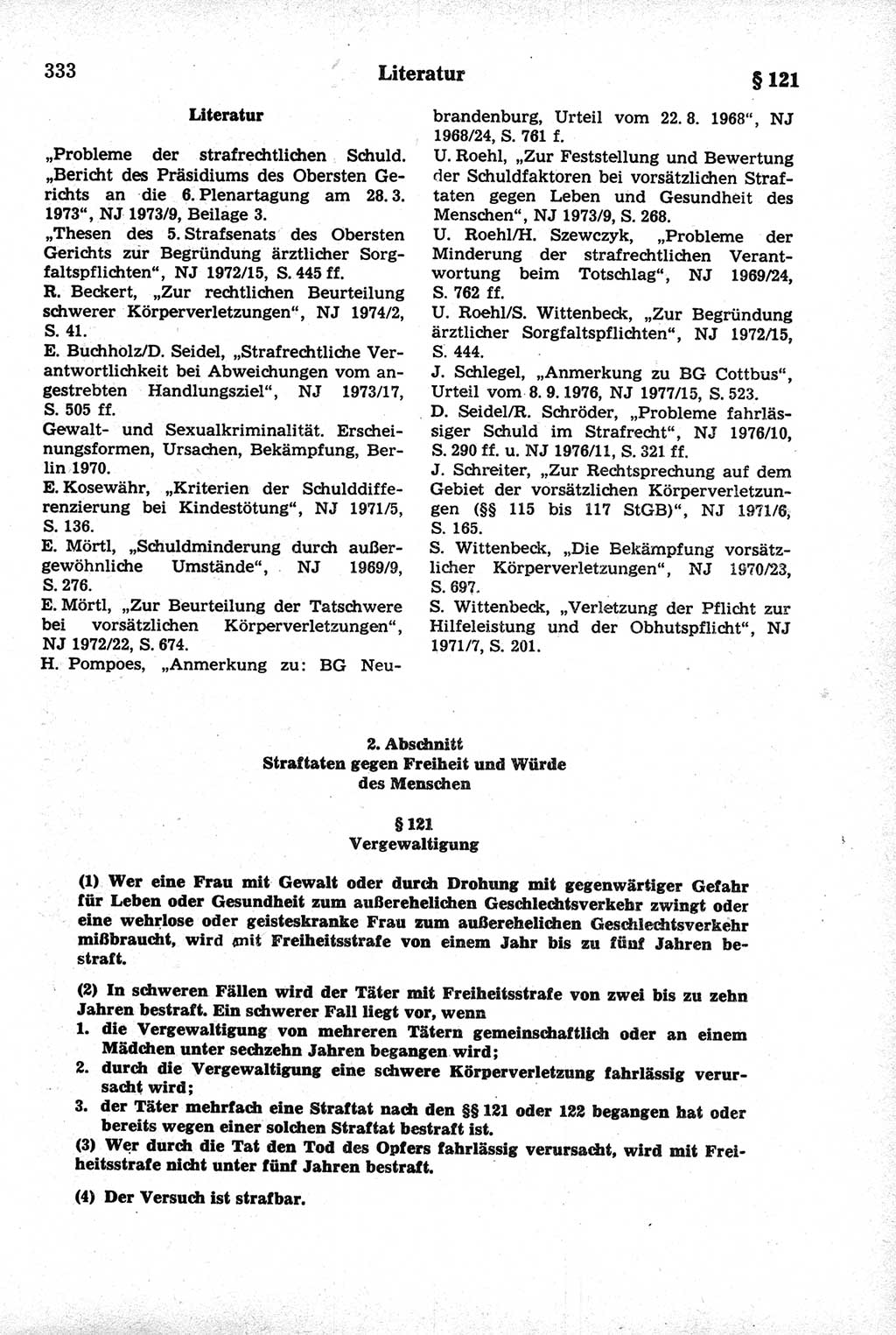 Strafrecht der Deutschen Demokratischen Republik (DDR), Kommentar zum Strafgesetzbuch (StGB) 1981, Seite 333 (Strafr. DDR Komm. StGB 1981, S. 333)