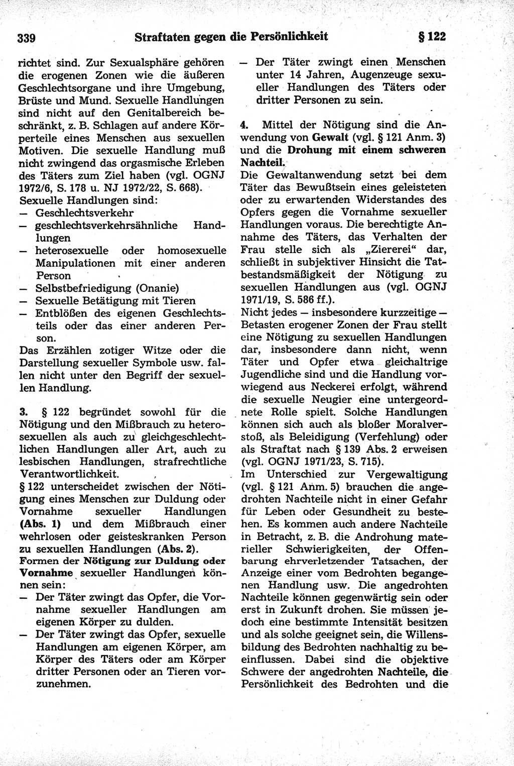 Strafrecht der Deutschen Demokratischen Republik (DDR), Kommentar zum Strafgesetzbuch (StGB) 1981, Seite 339 (Strafr. DDR Komm. StGB 1981, S. 339)