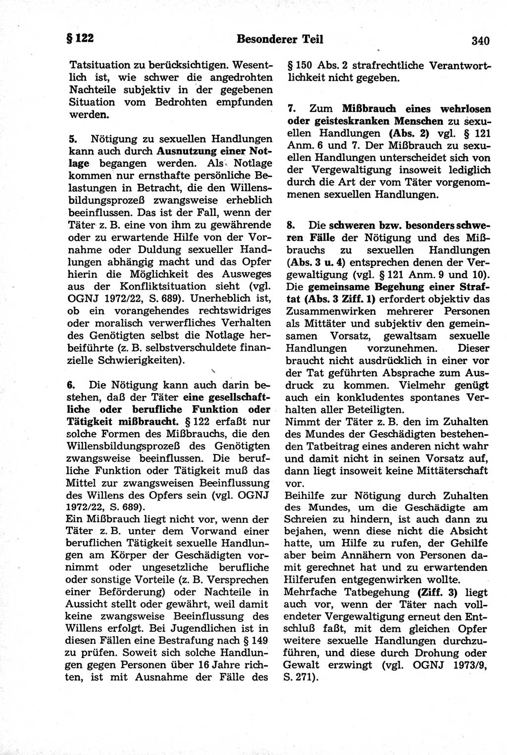 Strafrecht der Deutschen Demokratischen Republik (DDR), Kommentar zum Strafgesetzbuch (StGB) 1981, Seite 340 (Strafr. DDR Komm. StGB 1981, S. 340)