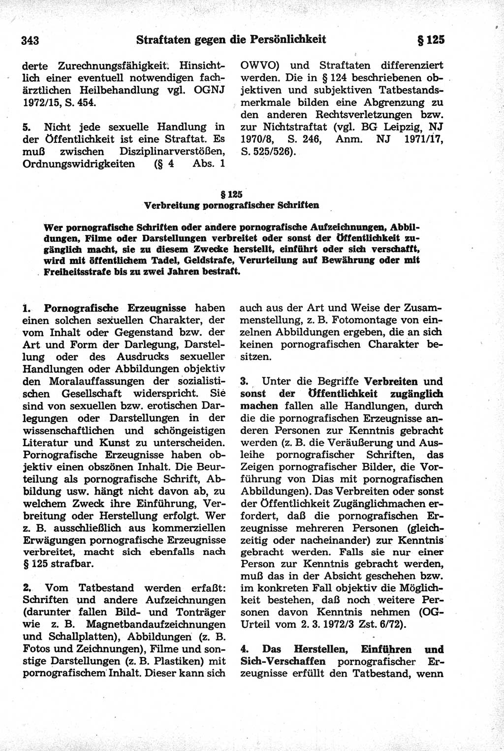 Strafrecht der Deutschen Demokratischen Republik (DDR), Kommentar zum Strafgesetzbuch (StGB) 1981, Seite 343 (Strafr. DDR Komm. StGB 1981, S. 343)