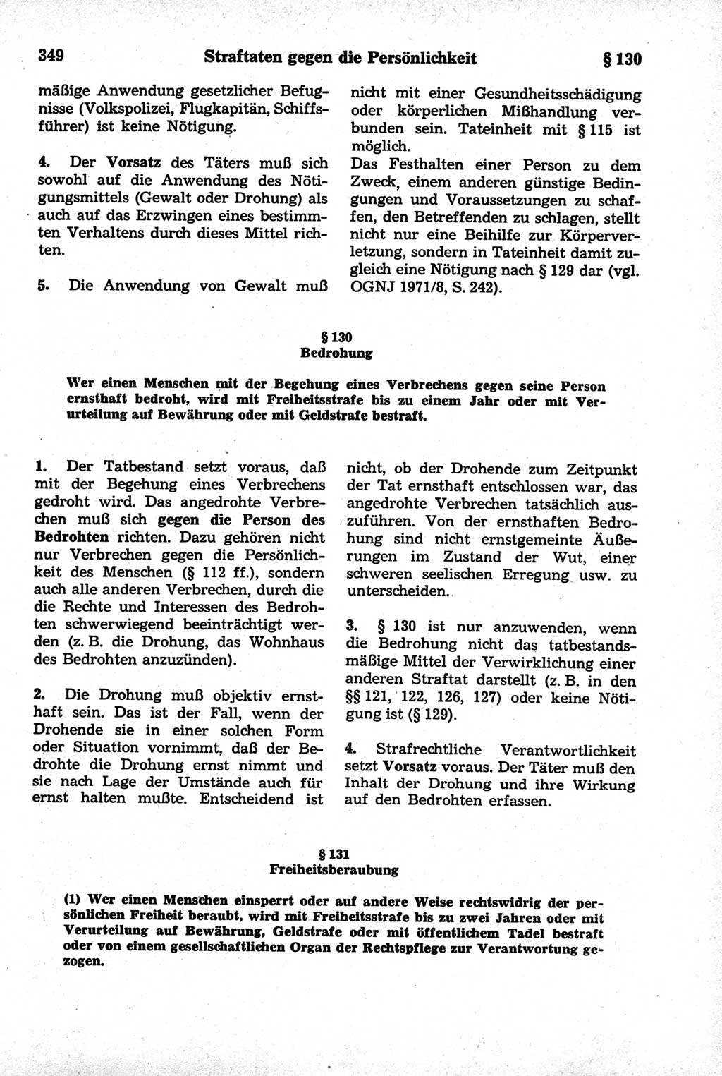 Strafrecht der Deutschen Demokratischen Republik (DDR), Kommentar zum Strafgesetzbuch (StGB) 1981, Seite 349 (Strafr. DDR Komm. StGB 1981, S. 349)