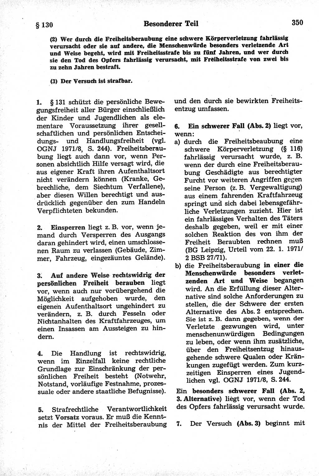Strafrecht der Deutschen Demokratischen Republik (DDR), Kommentar zum Strafgesetzbuch (StGB) 1981, Seite 350 (Strafr. DDR Komm. StGB 1981, S. 350)
