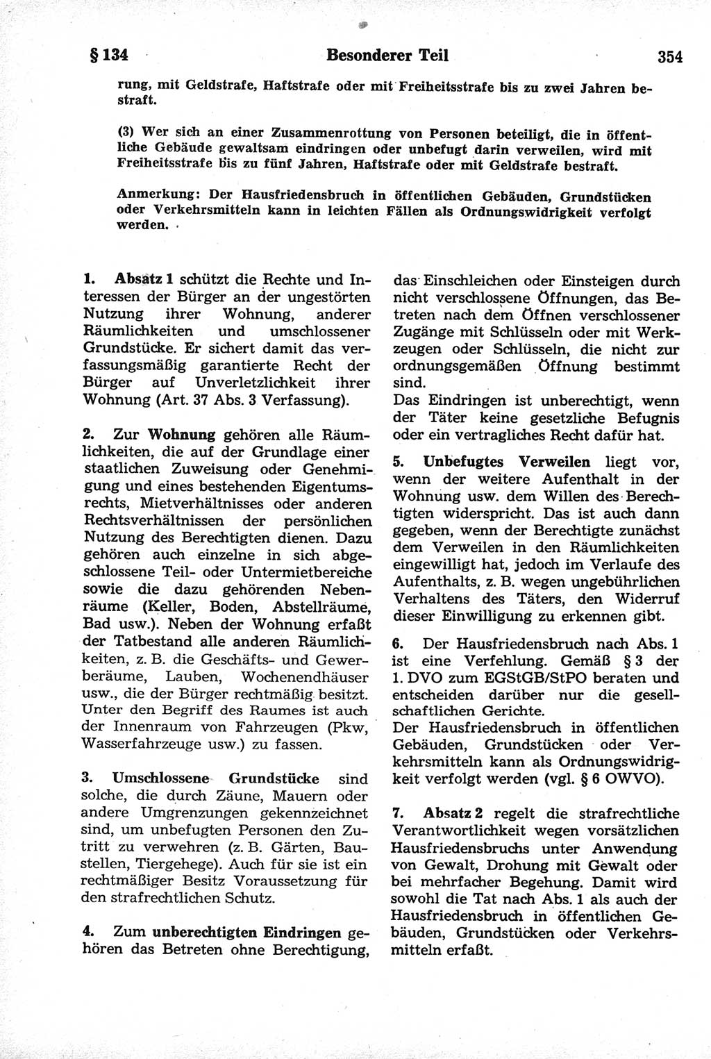 Strafrecht der Deutschen Demokratischen Republik (DDR), Kommentar zum Strafgesetzbuch (StGB) 1981, Seite 354 (Strafr. DDR Komm. StGB 1981, S. 354)