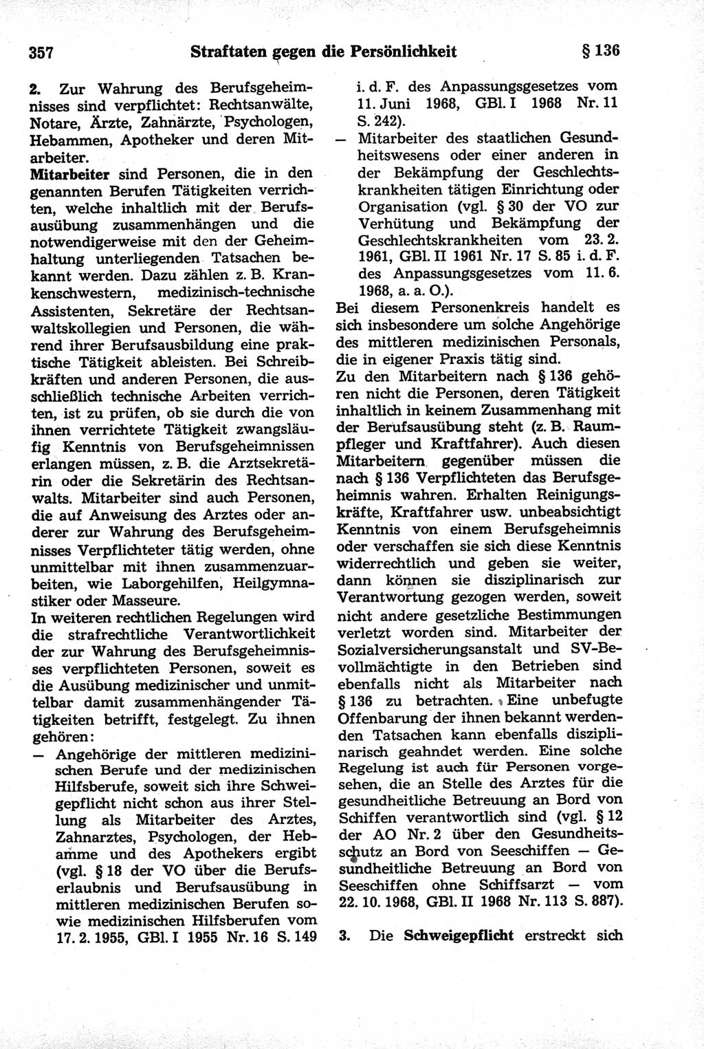 Strafrecht der Deutschen Demokratischen Republik (DDR), Kommentar zum Strafgesetzbuch (StGB) 1981, Seite 357 (Strafr. DDR Komm. StGB 1981, S. 357)