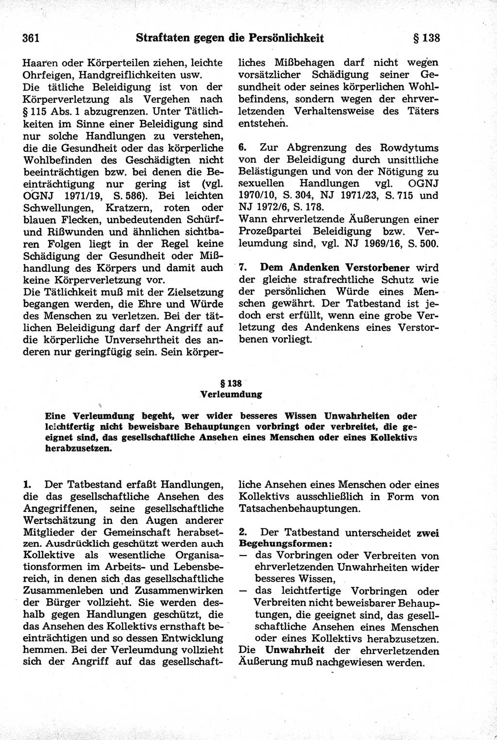 Strafrecht der Deutschen Demokratischen Republik (DDR), Kommentar zum Strafgesetzbuch (StGB) 1981, Seite 361 (Strafr. DDR Komm. StGB 1981, S. 361)