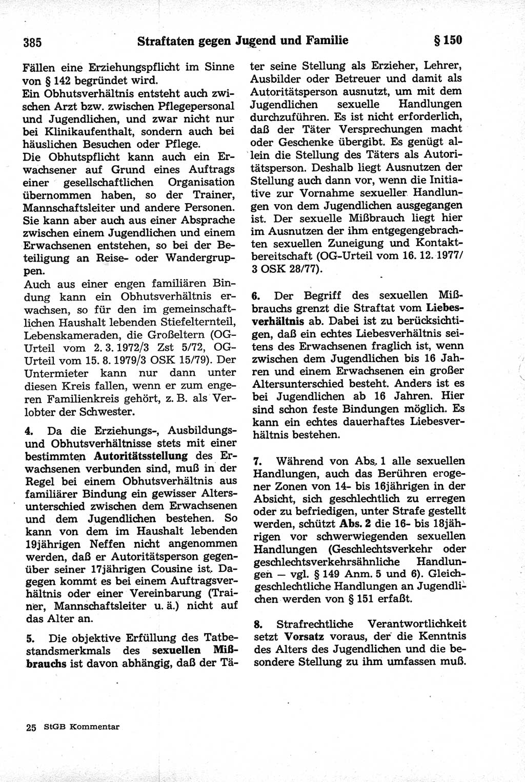 Strafrecht der Deutschen Demokratischen Republik (DDR), Kommentar zum Strafgesetzbuch (StGB) 1981, Seite 385 (Strafr. DDR Komm. StGB 1981, S. 385)