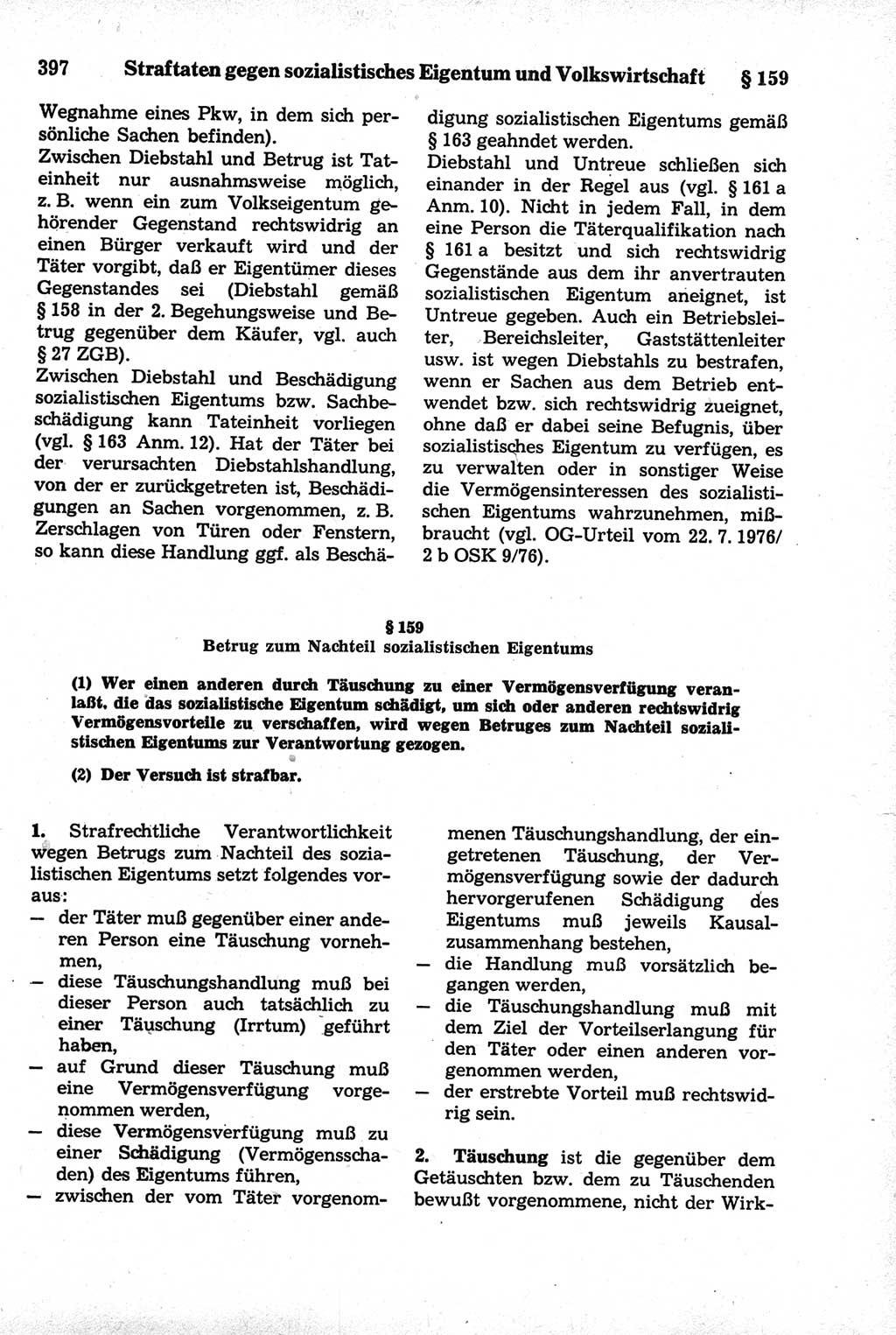 Strafrecht der Deutschen Demokratischen Republik (DDR), Kommentar zum Strafgesetzbuch (StGB) 1981, Seite 397 (Strafr. DDR Komm. StGB 1981, S. 397)