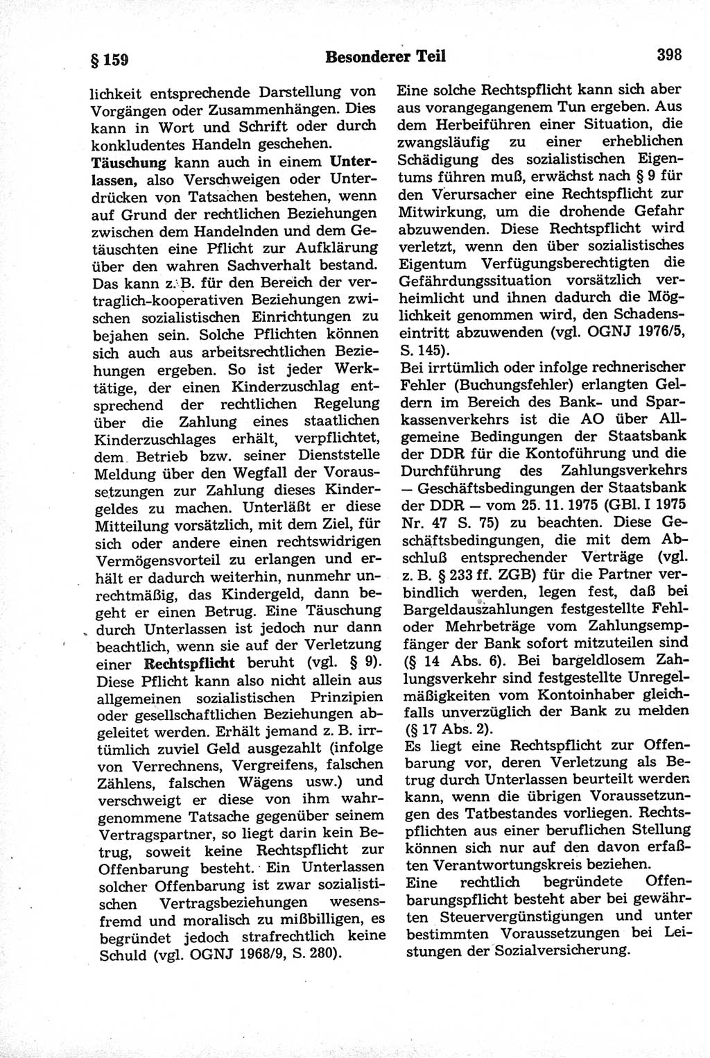 Strafrecht der Deutschen Demokratischen Republik (DDR), Kommentar zum Strafgesetzbuch (StGB) 1981, Seite 398 (Strafr. DDR Komm. StGB 1981, S. 398)