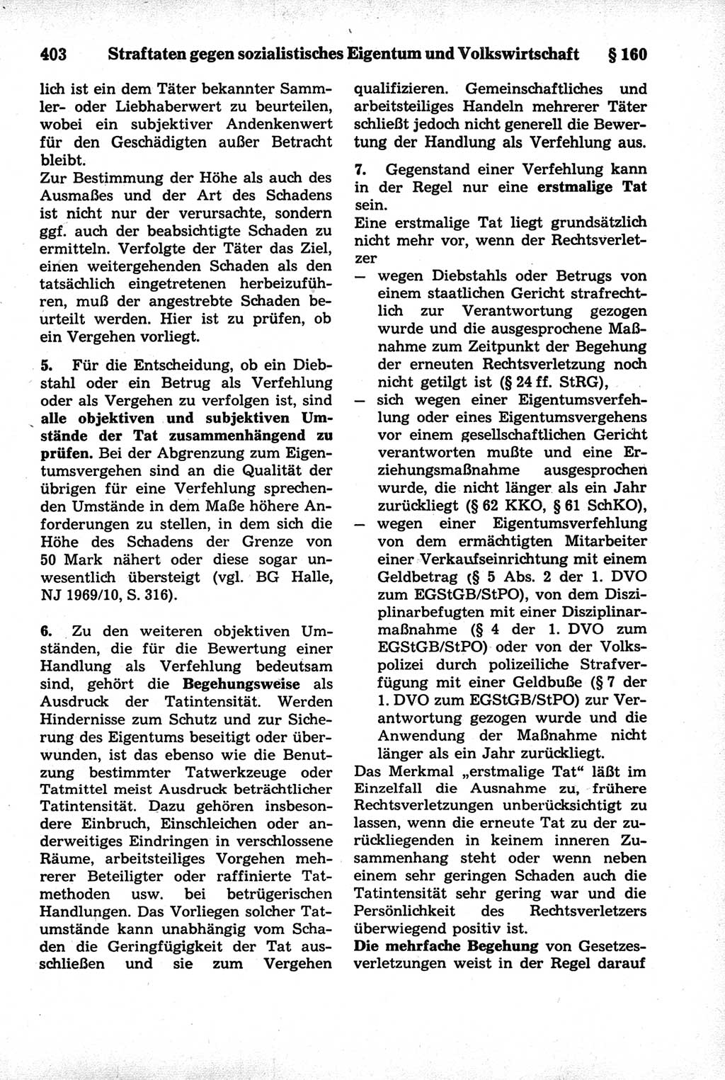 Strafrecht der Deutschen Demokratischen Republik (DDR), Kommentar zum Strafgesetzbuch (StGB) 1981, Seite 403 (Strafr. DDR Komm. StGB 1981, S. 403)