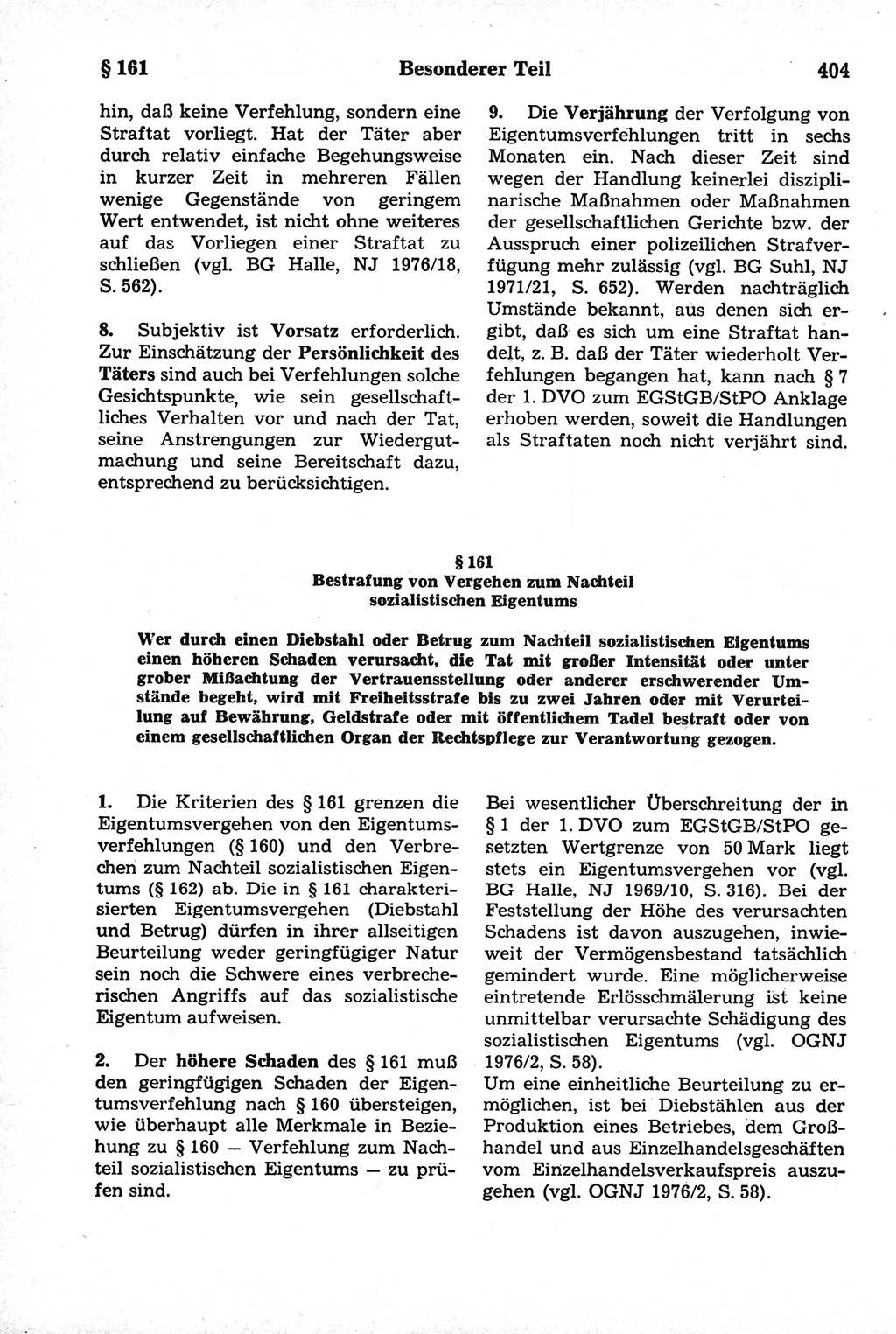 Strafrecht der Deutschen Demokratischen Republik (DDR), Kommentar zum Strafgesetzbuch (StGB) 1981, Seite 404 (Strafr. DDR Komm. StGB 1981, S. 404)