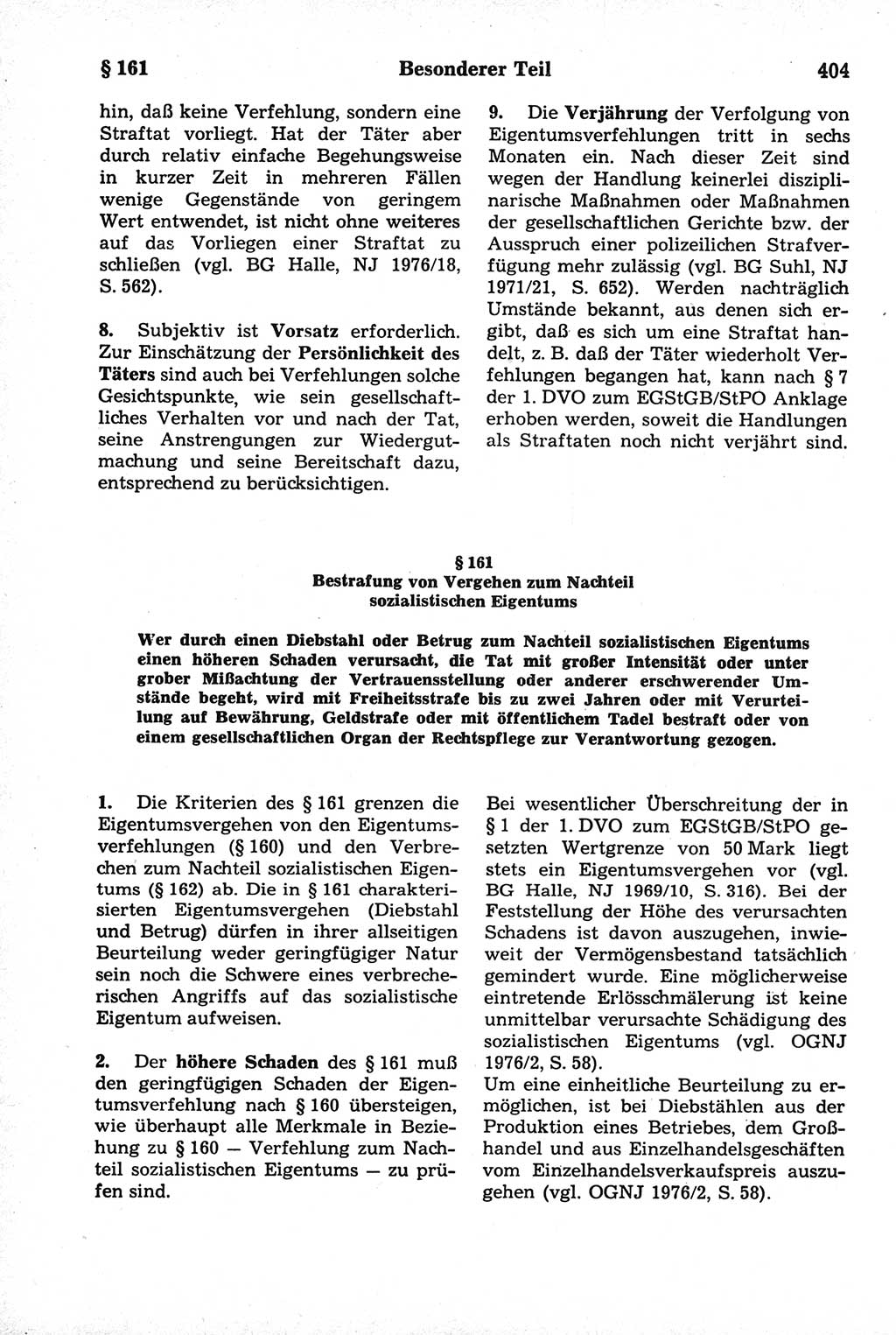 Strafrecht der Deutschen Demokratischen Republik (DDR), Kommentar zum Strafgesetzbuch (StGB) 1981, Seite 404 (Strafr. DDR Komm. StGB 1981, S. 404)