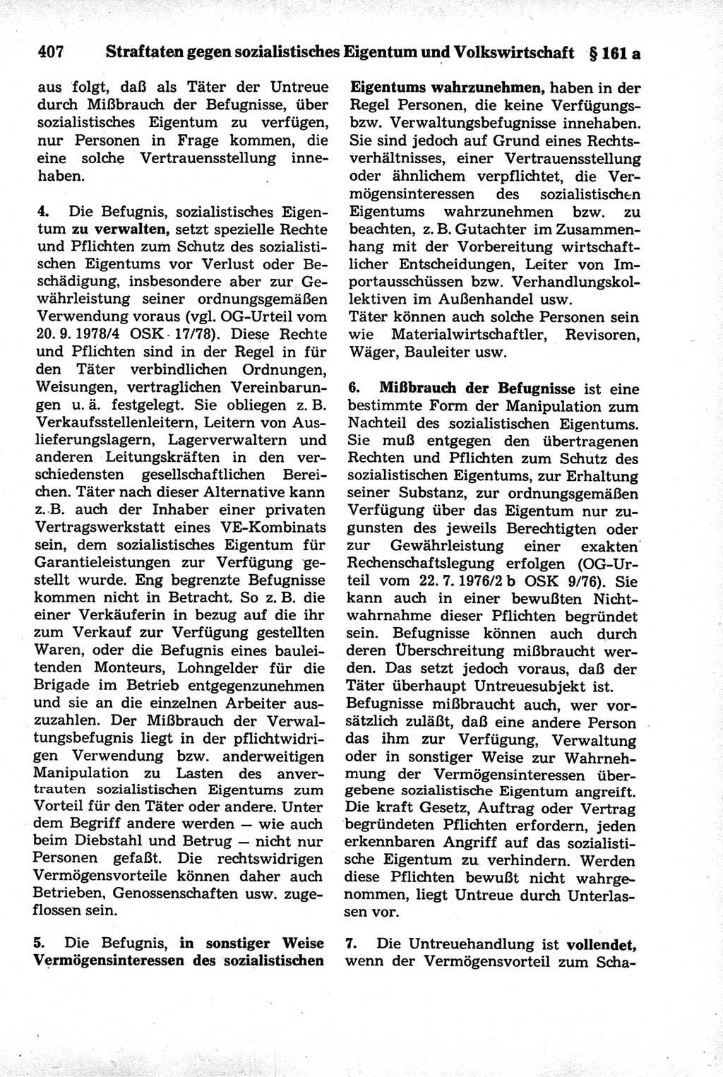 Strafrecht der Deutschen Demokratischen Republik (DDR), Kommentar zum Strafgesetzbuch (StGB) 1981, Seite 407 (Strafr. DDR Komm. StGB 1981, S. 407)
