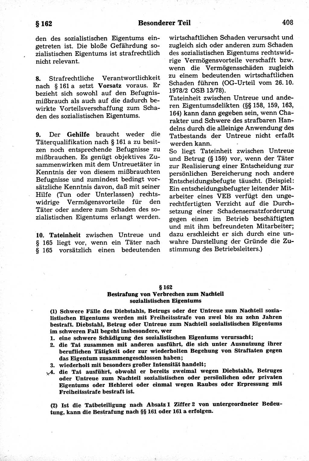 Strafrecht der Deutschen Demokratischen Republik (DDR), Kommentar zum Strafgesetzbuch (StGB) 1981, Seite 408 (Strafr. DDR Komm. StGB 1981, S. 408)