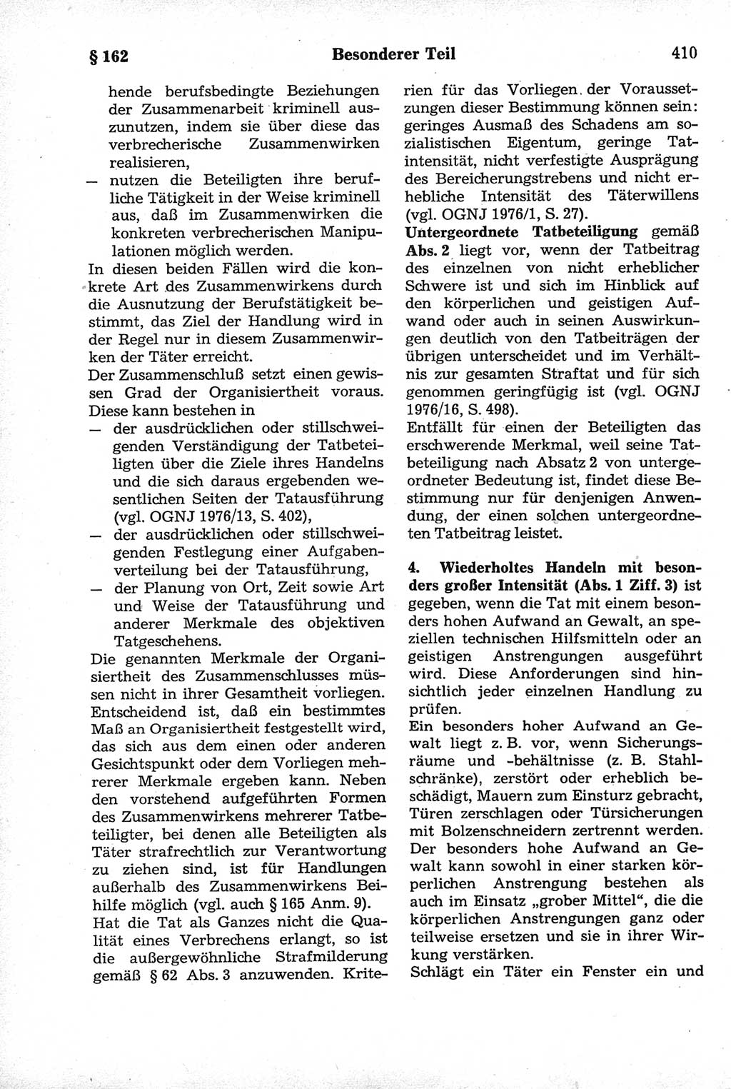 Strafrecht der Deutschen Demokratischen Republik (DDR), Kommentar zum Strafgesetzbuch (StGB) 1981, Seite 410 (Strafr. DDR Komm. StGB 1981, S. 410)