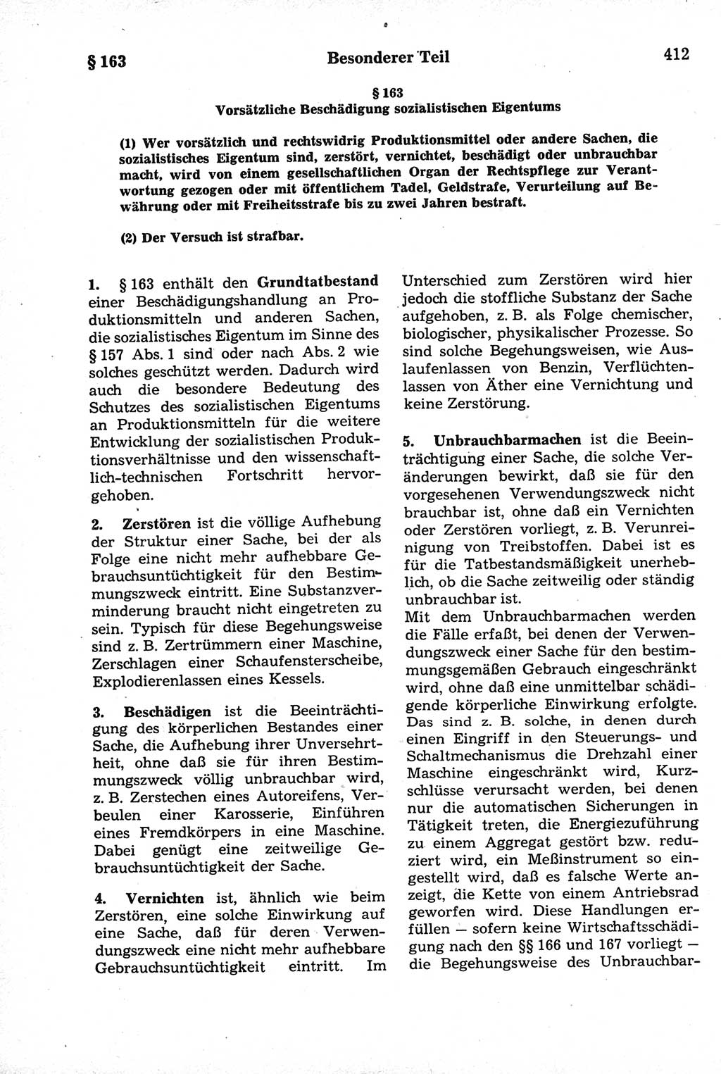 Strafrecht der Deutschen Demokratischen Republik (DDR), Kommentar zum Strafgesetzbuch (StGB) 1981, Seite 412 (Strafr. DDR Komm. StGB 1981, S. 412)