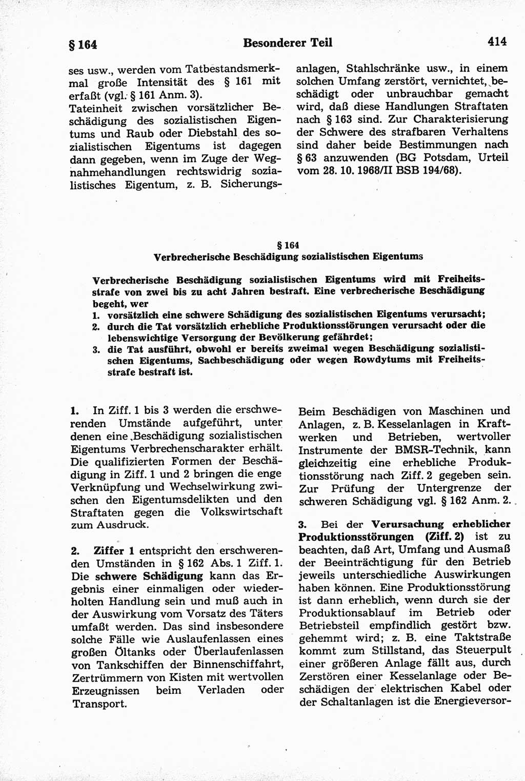 Strafrecht der Deutschen Demokratischen Republik (DDR), Kommentar zum Strafgesetzbuch (StGB) 1981, Seite 414 (Strafr. DDR Komm. StGB 1981, S. 414)