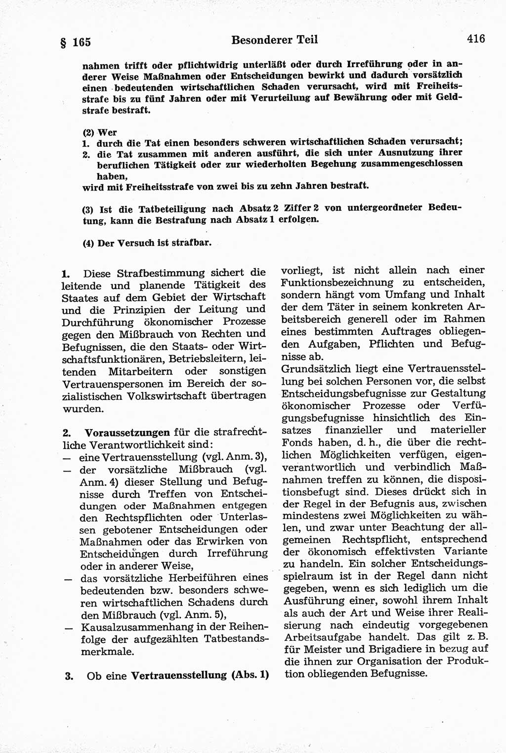 Strafrecht der Deutschen Demokratischen Republik (DDR), Kommentar zum Strafgesetzbuch (StGB) 1981, Seite 416 (Strafr. DDR Komm. StGB 1981, S. 416)