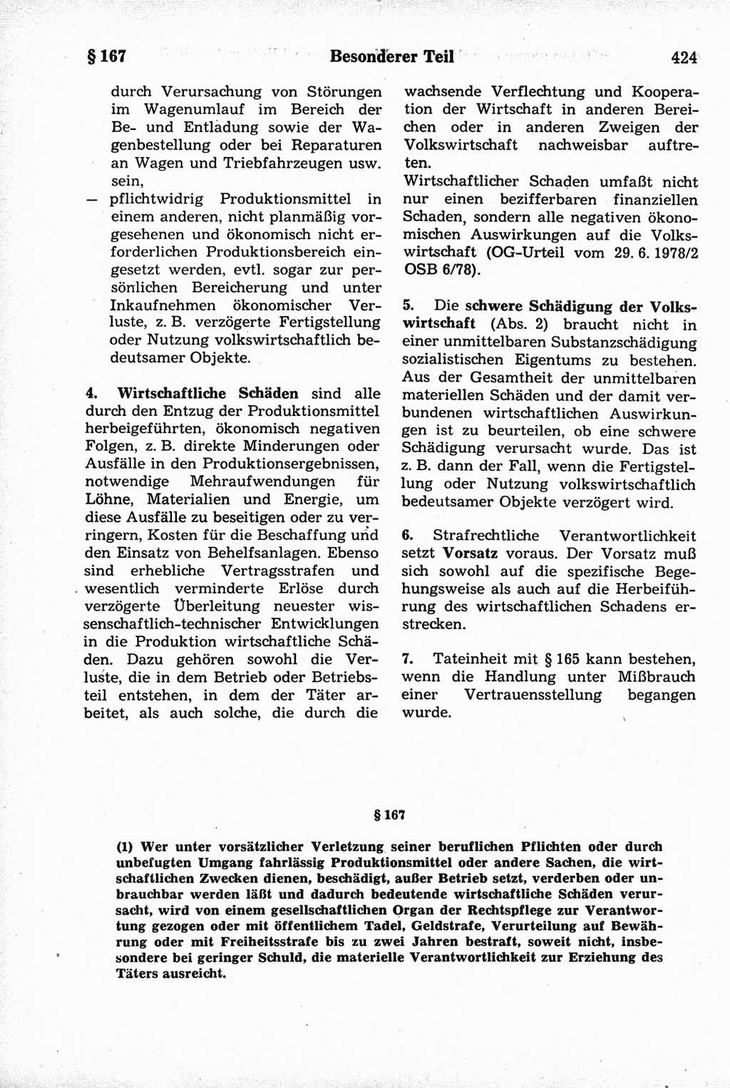 Strafrecht der Deutschen Demokratischen Republik (DDR), Kommentar zum Strafgesetzbuch (StGB) 1981, Seite 424 (Strafr. DDR Komm. StGB 1981, S. 424)