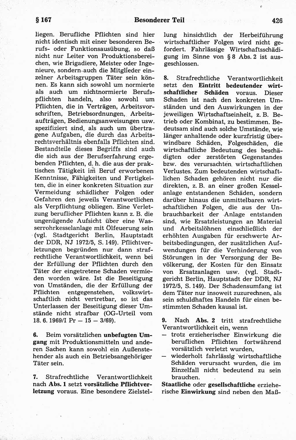 Strafrecht der Deutschen Demokratischen Republik (DDR), Kommentar zum Strafgesetzbuch (StGB) 1981, Seite 426 (Strafr. DDR Komm. StGB 1981, S. 426)