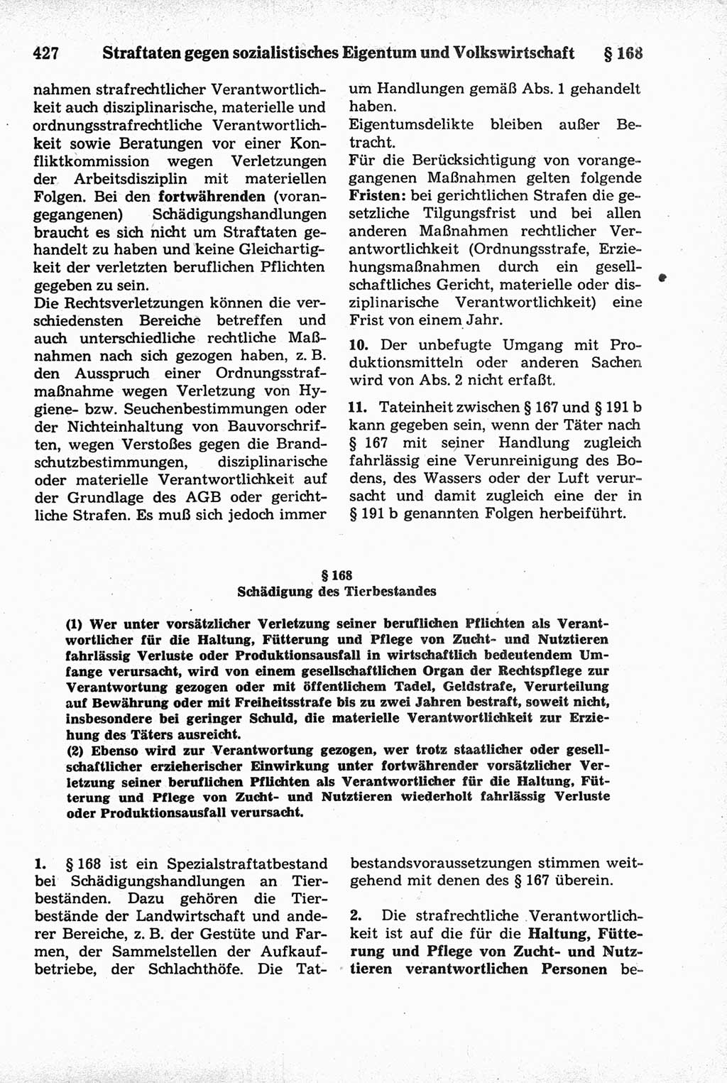 Strafrecht der Deutschen Demokratischen Republik (DDR), Kommentar zum Strafgesetzbuch (StGB) 1981, Seite 427 (Strafr. DDR Komm. StGB 1981, S. 427)