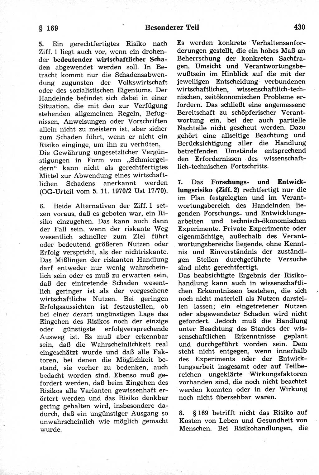 Strafrecht der Deutschen Demokratischen Republik (DDR), Kommentar zum Strafgesetzbuch (StGB) 1981, Seite 430 (Strafr. DDR Komm. StGB 1981, S. 430)