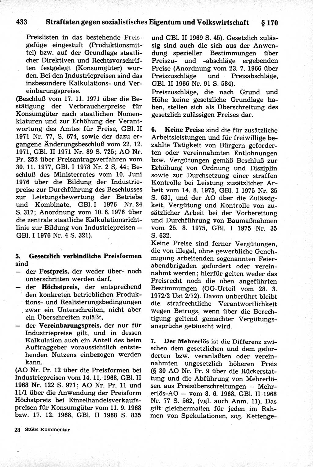 Strafrecht der Deutschen Demokratischen Republik (DDR), Kommentar zum Strafgesetzbuch (StGB) 1981, Seite 433 (Strafr. DDR Komm. StGB 1981, S. 433)