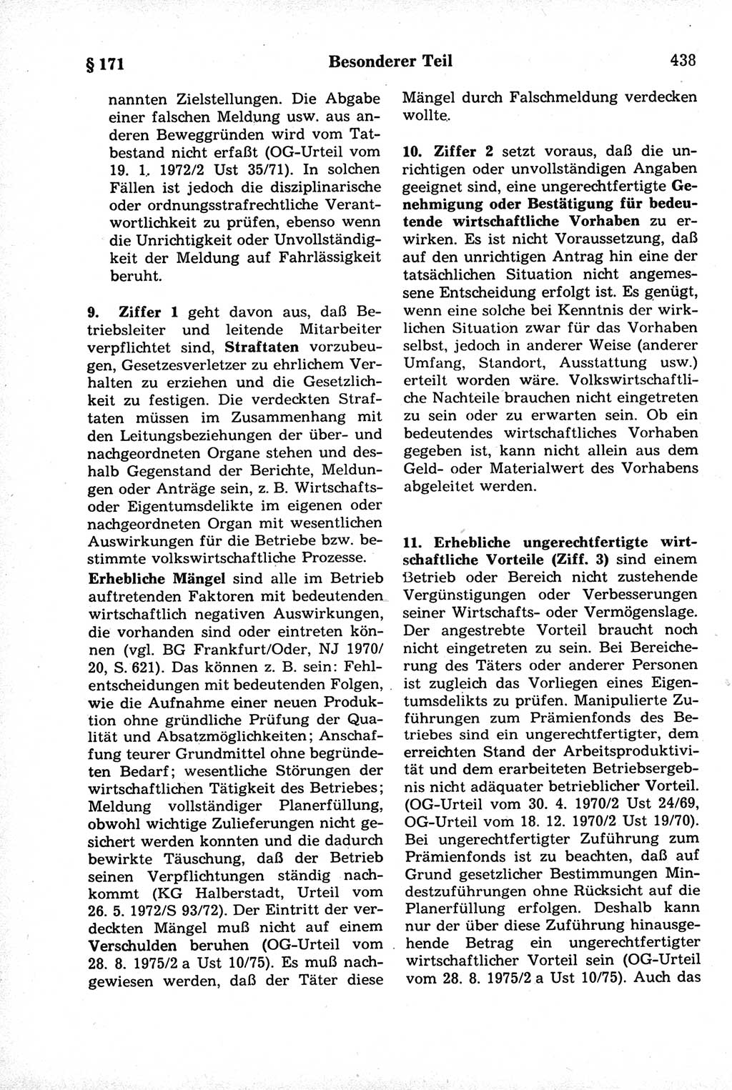 Strafrecht der Deutschen Demokratischen Republik (DDR), Kommentar zum Strafgesetzbuch (StGB) 1981, Seite 438 (Strafr. DDR Komm. StGB 1981, S. 438)