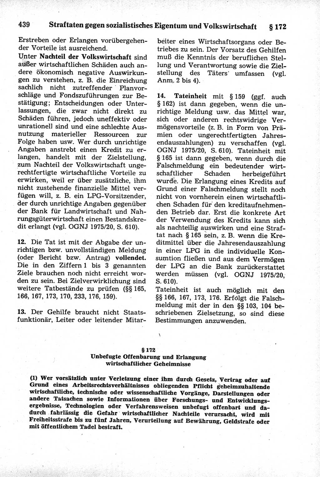 Strafrecht der Deutschen Demokratischen Republik (DDR), Kommentar zum Strafgesetzbuch (StGB) 1981, Seite 439 (Strafr. DDR Komm. StGB 1981, S. 439)