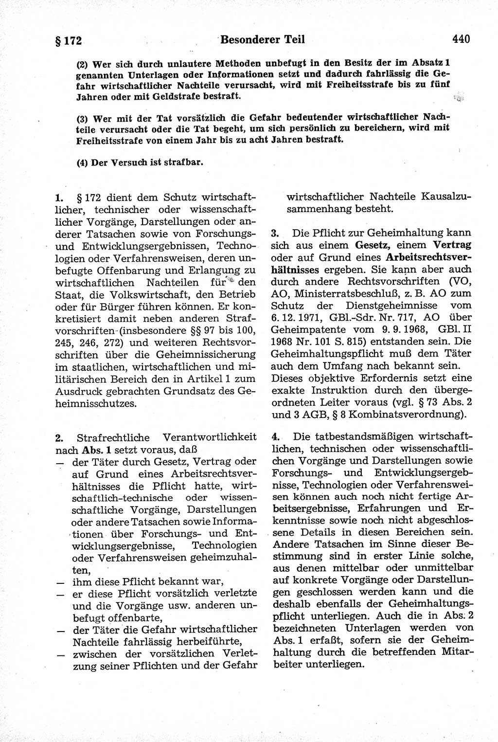 Strafrecht der Deutschen Demokratischen Republik (DDR), Kommentar zum Strafgesetzbuch (StGB) 1981, Seite 440 (Strafr. DDR Komm. StGB 1981, S. 440)