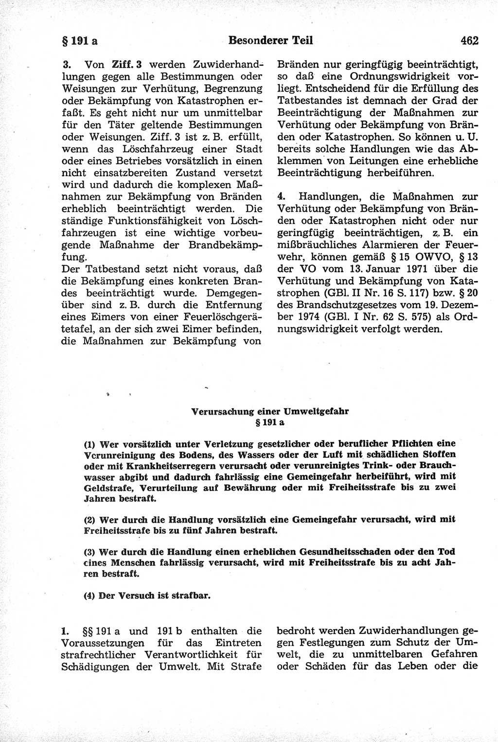Strafrecht der Deutschen Demokratischen Republik (DDR), Kommentar zum Strafgesetzbuch (StGB) 1981, Seite 462 (Strafr. DDR Komm. StGB 1981, S. 462)