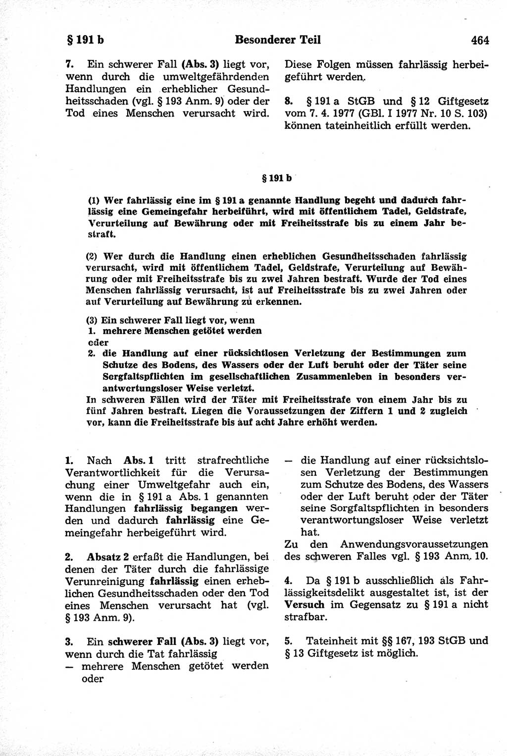 Strafrecht der Deutschen Demokratischen Republik (DDR), Kommentar zum Strafgesetzbuch (StGB) 1981, Seite 464 (Strafr. DDR Komm. StGB 1981, S. 464)