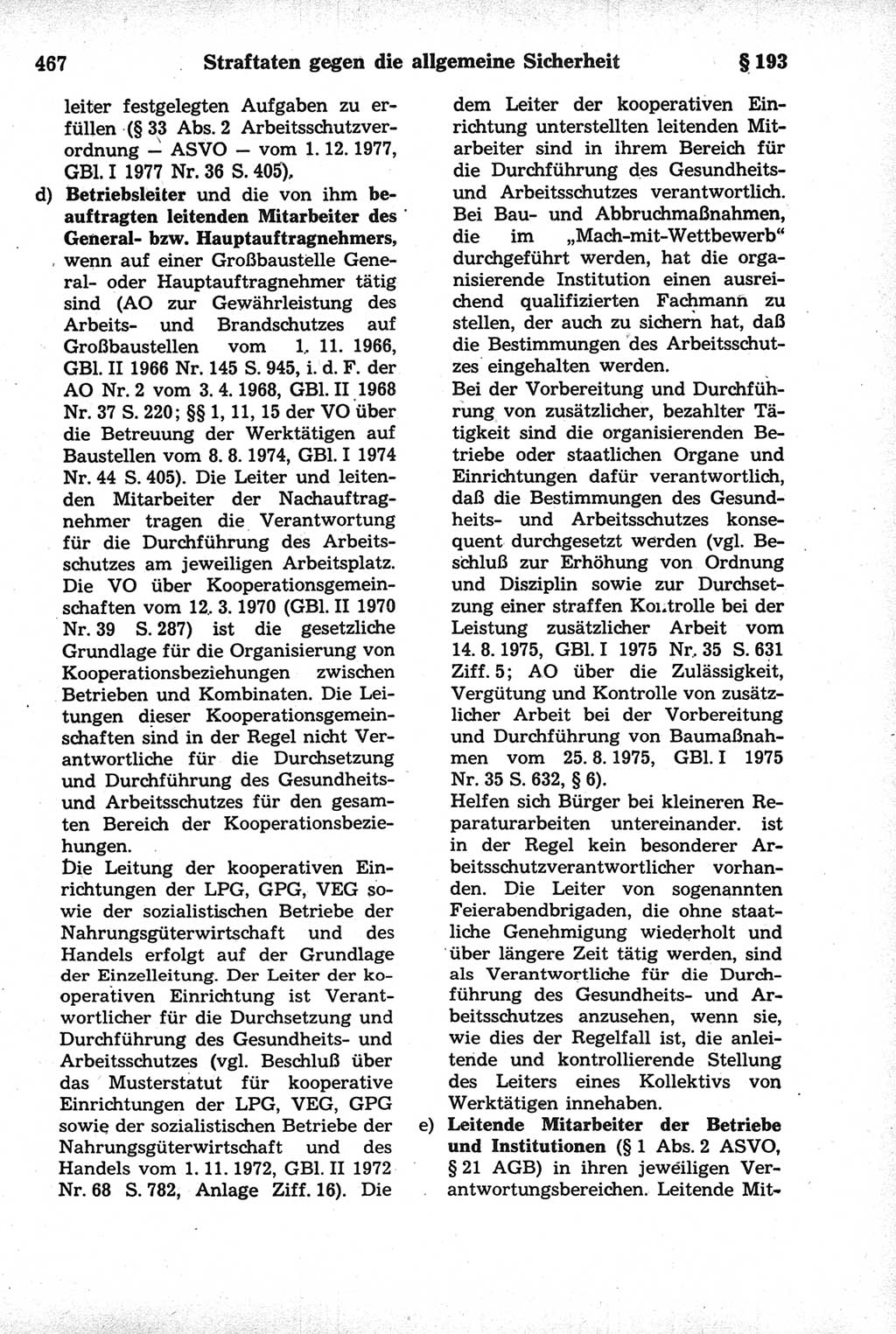 Strafrecht der Deutschen Demokratischen Republik (DDR), Kommentar zum Strafgesetzbuch (StGB) 1981, Seite 467 (Strafr. DDR Komm. StGB 1981, S. 467)