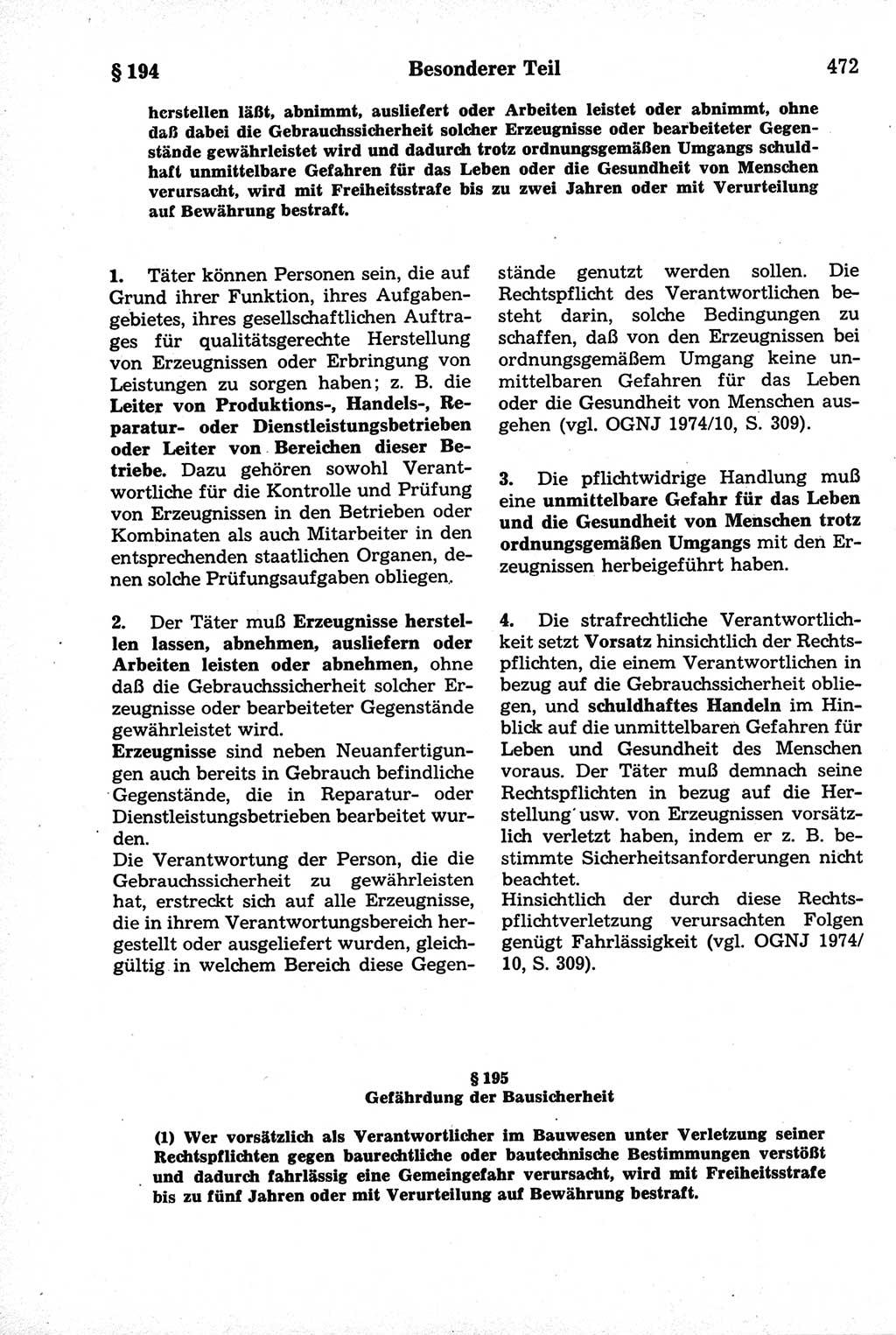 Strafrecht der Deutschen Demokratischen Republik (DDR), Kommentar zum Strafgesetzbuch (StGB) 1981, Seite 472 (Strafr. DDR Komm. StGB 1981, S. 472)