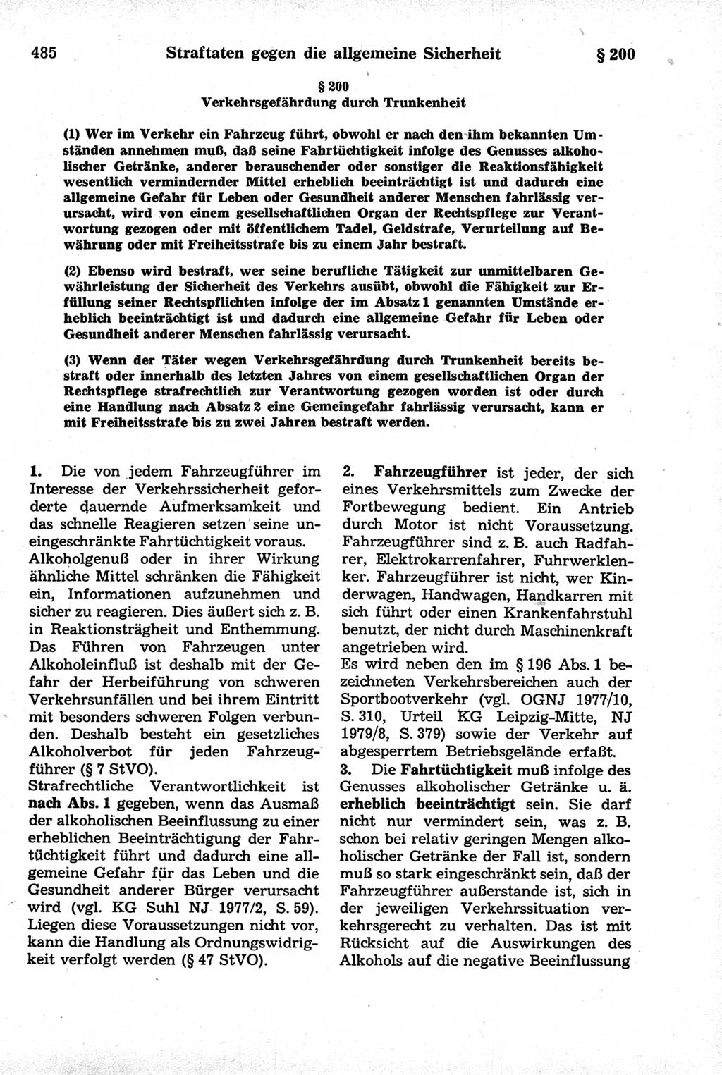 Strafrecht der Deutschen Demokratischen Republik (DDR), Kommentar zum Strafgesetzbuch (StGB) 1981, Seite 485 (Strafr. DDR Komm. StGB 1981, S. 485)