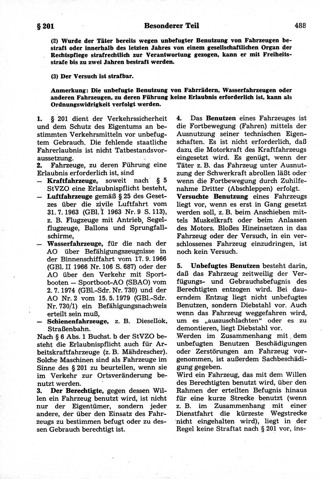 Strafrecht der Deutschen Demokratischen Republik (DDR), Kommentar zum Strafgesetzbuch (StGB) 1981, Seite 488 (Strafr. DDR Komm. StGB 1981, S. 488)