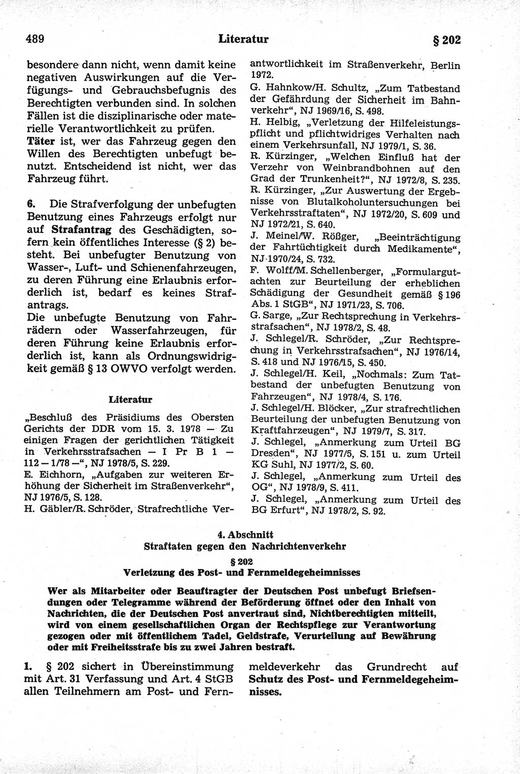Strafrecht der Deutschen Demokratischen Republik (DDR), Kommentar zum Strafgesetzbuch (StGB) 1981, Seite 489 (Strafr. DDR Komm. StGB 1981, S. 489)
