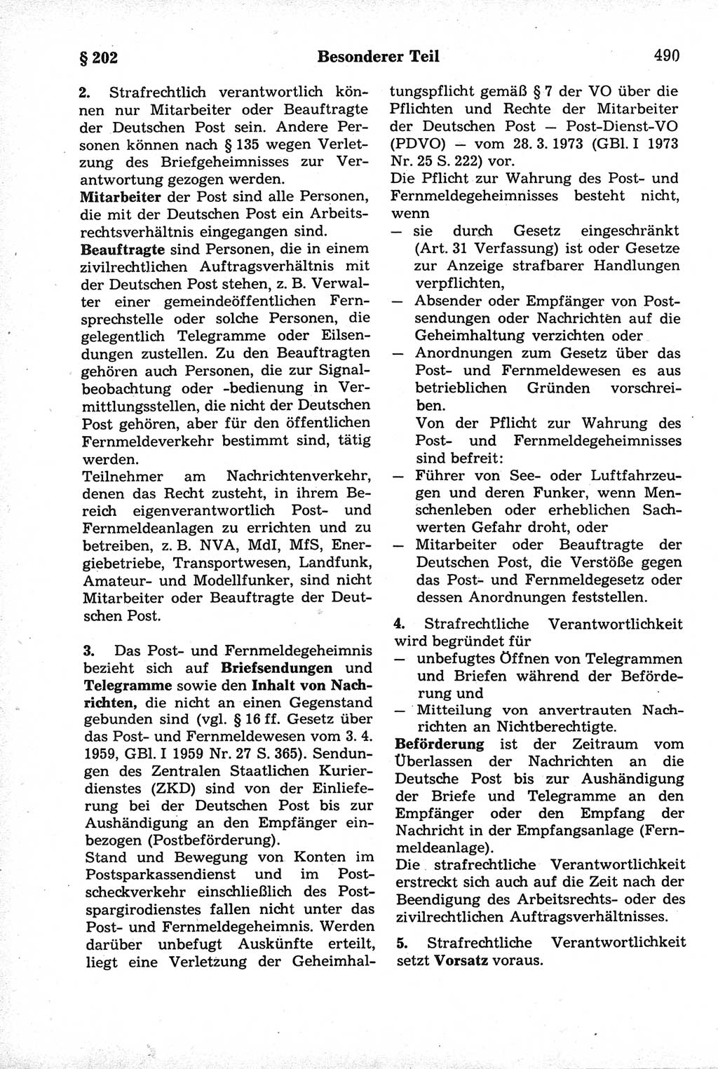 Strafrecht der Deutschen Demokratischen Republik (DDR), Kommentar zum Strafgesetzbuch (StGB) 1981, Seite 490 (Strafr. DDR Komm. StGB 1981, S. 490)