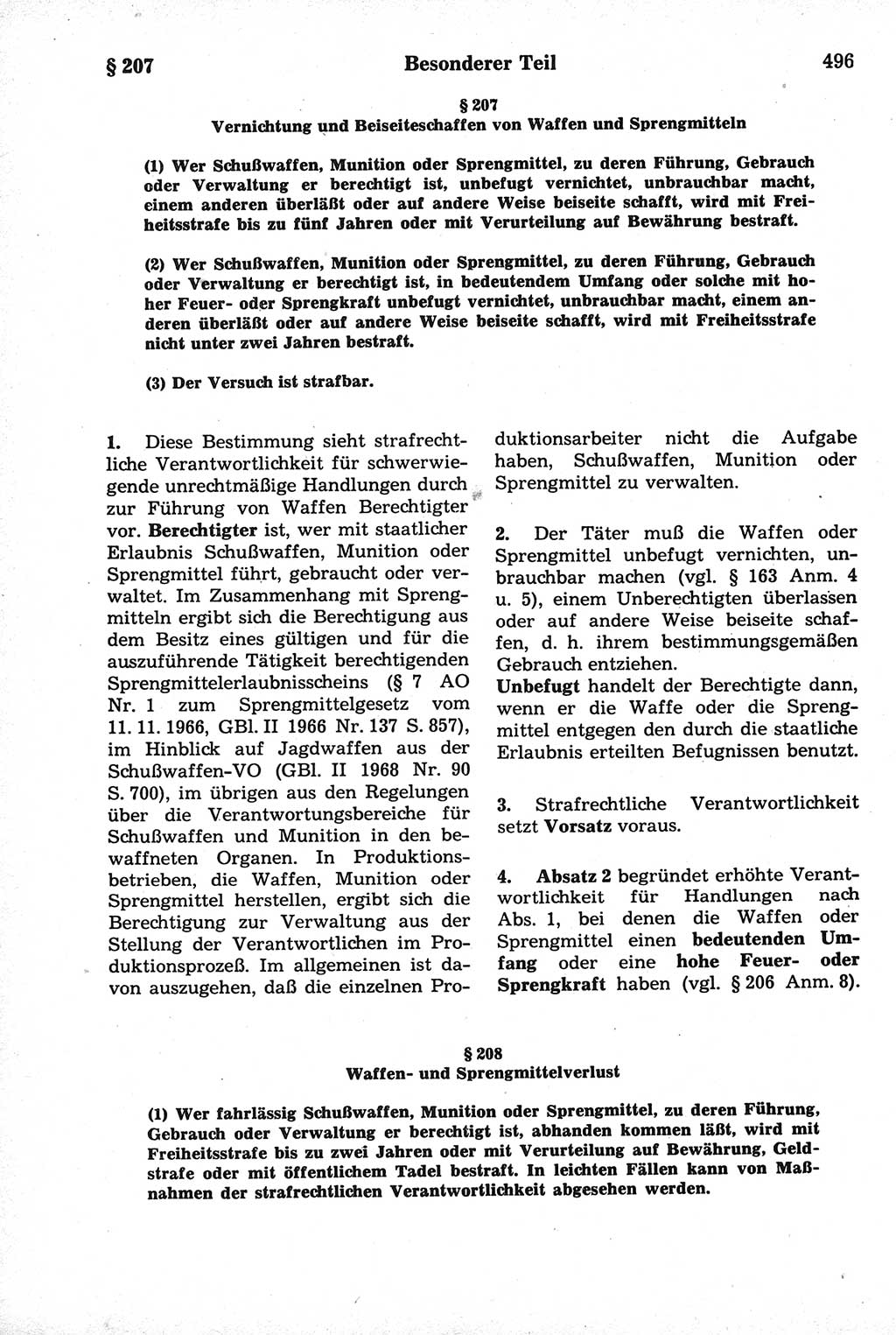 Strafrecht der Deutschen Demokratischen Republik (DDR), Kommentar zum Strafgesetzbuch (StGB) 1981, Seite 496 (Strafr. DDR Komm. StGB 1981, S. 496)
