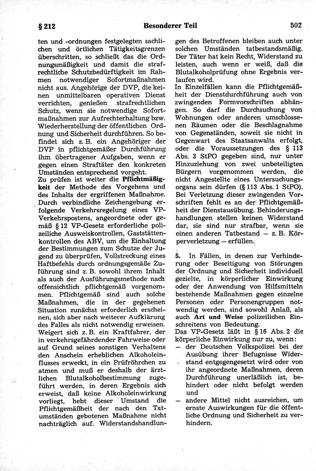 Strafrecht der Deutschen Demokratischen Republik (DDR), Kommentar zum Strafgesetzbuch (StGB) 1981, Seite 502 (Strafr. DDR Komm. StGB 1981, S. 502)
