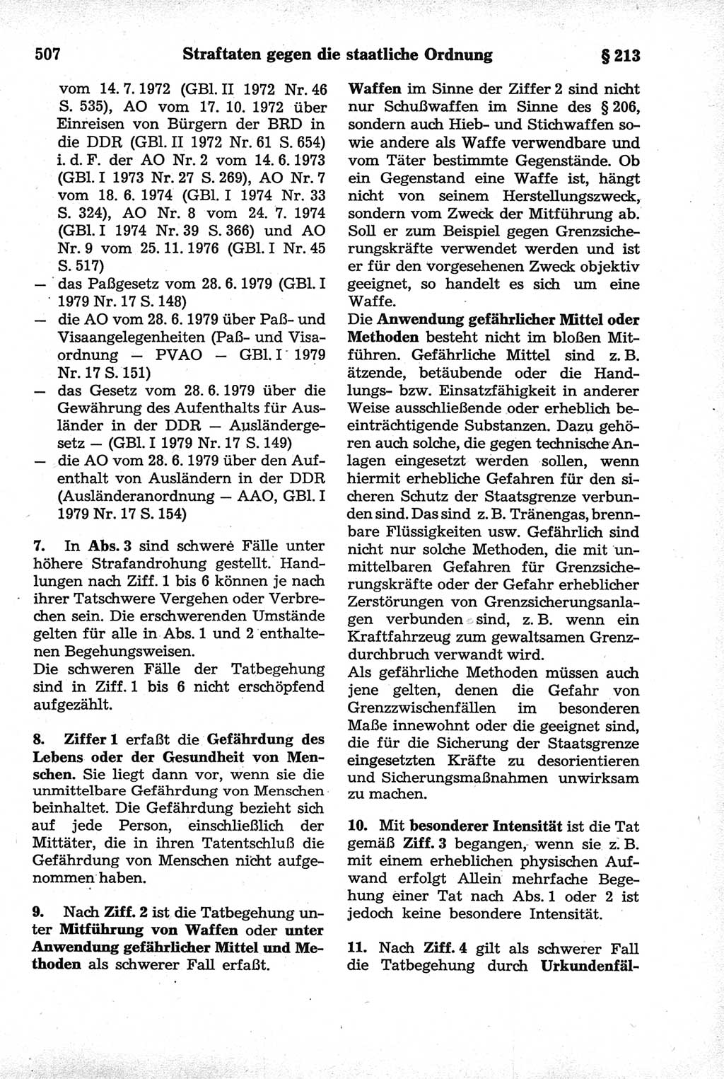 Strafrecht der Deutschen Demokratischen Republik (DDR), Kommentar zum Strafgesetzbuch (StGB) 1981, Seite 507 (Strafr. DDR Komm. StGB 1981, S. 507)