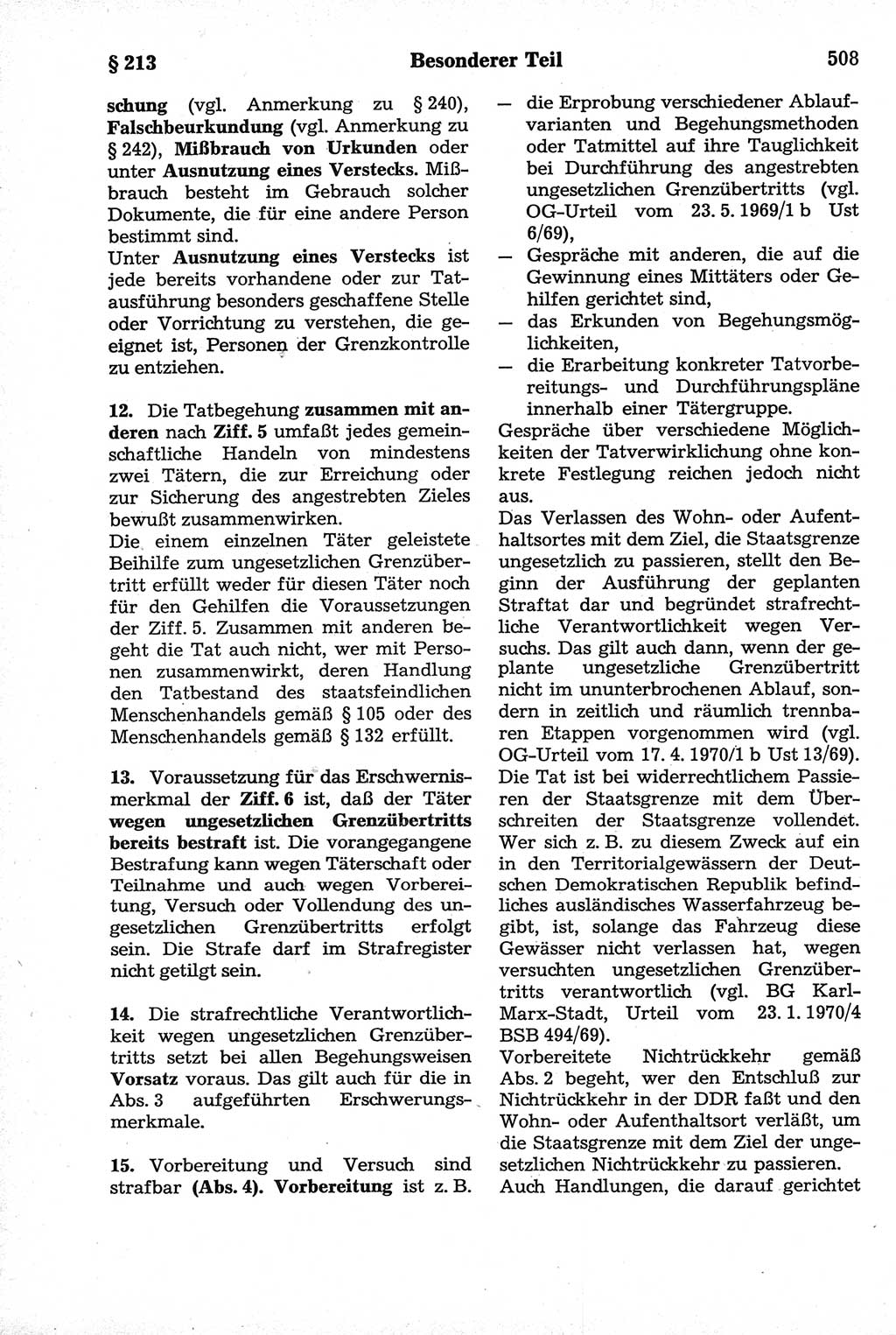 Strafrecht der Deutschen Demokratischen Republik (DDR), Kommentar zum Strafgesetzbuch (StGB) 1981, Seite 508 (Strafr. DDR Komm. StGB 1981, S. 508)