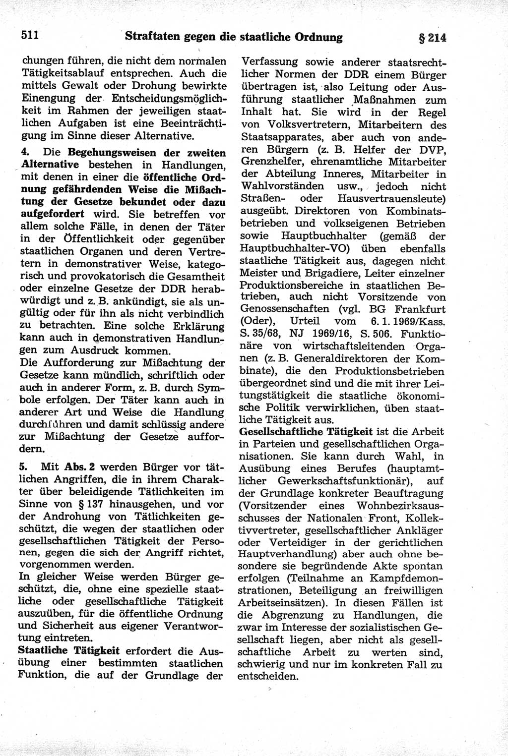 Strafrecht der Deutschen Demokratischen Republik (DDR), Kommentar zum Strafgesetzbuch (StGB) 1981, Seite 511 (Strafr. DDR Komm. StGB 1981, S. 511)