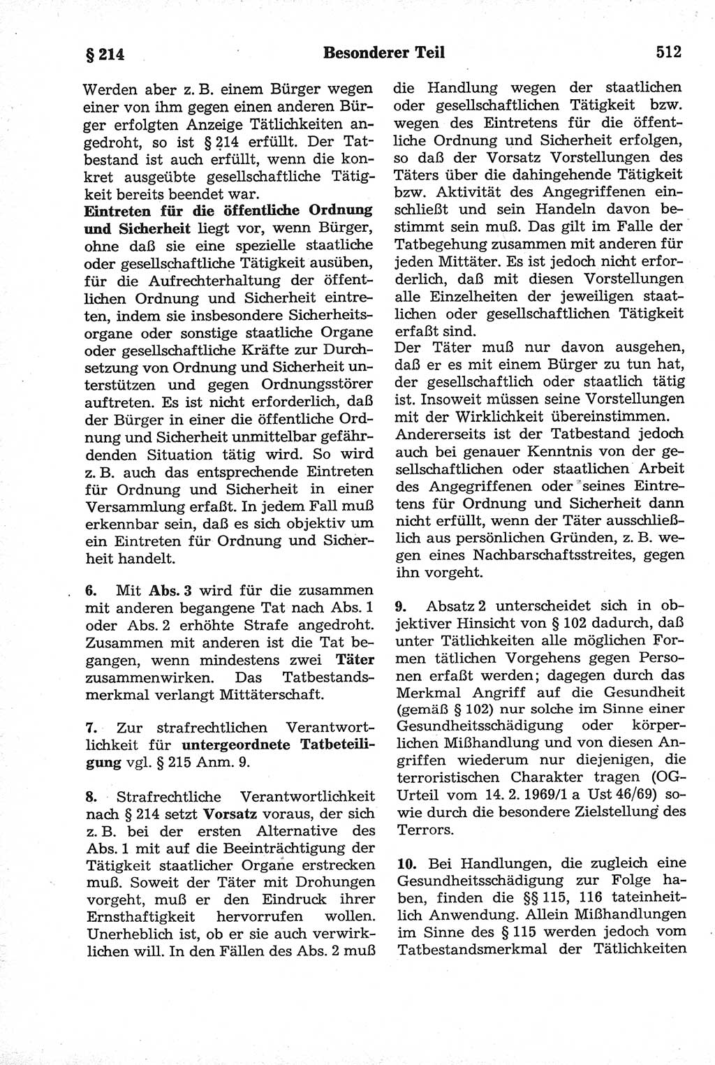 Strafrecht der Deutschen Demokratischen Republik (DDR), Kommentar zum Strafgesetzbuch (StGB) 1981, Seite 512 (Strafr. DDR Komm. StGB 1981, S. 512)
