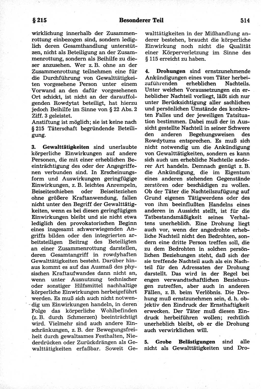 Strafrecht der Deutschen Demokratischen Republik (DDR), Kommentar zum Strafgesetzbuch (StGB) 1981, Seite 514 (Strafr. DDR Komm. StGB 1981, S. 514)