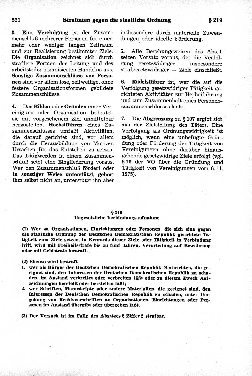 Strafrecht der Deutschen Demokratischen Republik (DDR), Kommentar zum Strafgesetzbuch (StGB) 1981, Seite 521 (Strafr. DDR Komm. StGB 1981, S. 521)