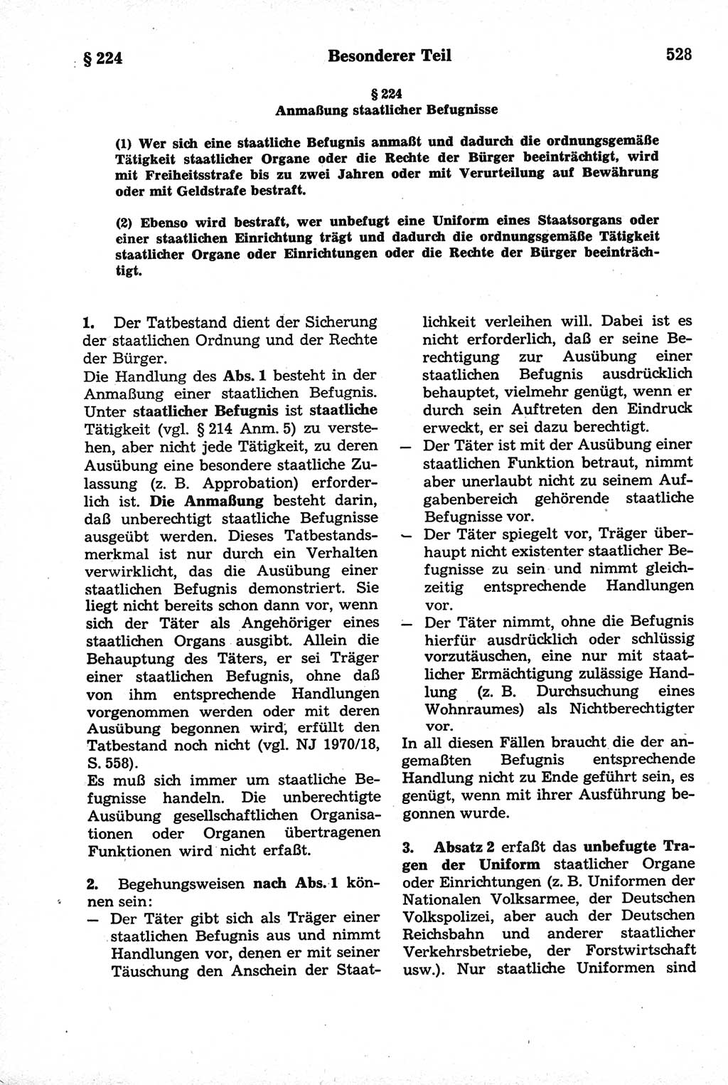 Strafrecht der Deutschen Demokratischen Republik (DDR), Kommentar zum Strafgesetzbuch (StGB) 1981, Seite 528 (Strafr. DDR Komm. StGB 1981, S. 528)