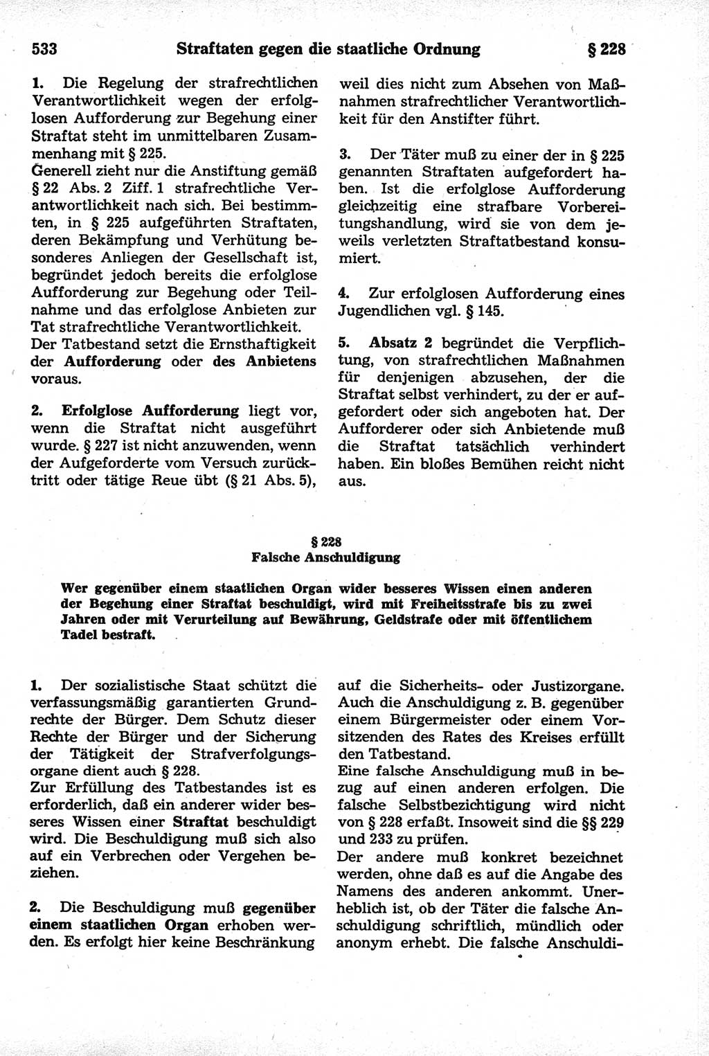 Strafrecht der Deutschen Demokratischen Republik (DDR), Kommentar zum Strafgesetzbuch (StGB) 1981, Seite 533 (Strafr. DDR Komm. StGB 1981, S. 533)