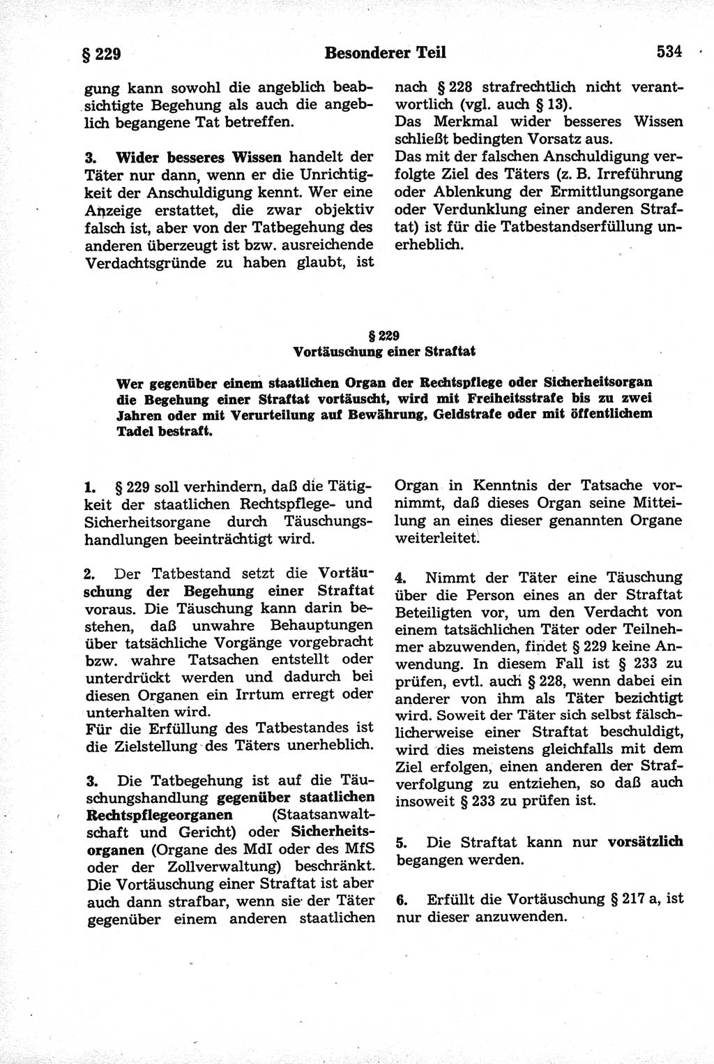 Strafrecht der Deutschen Demokratischen Republik (DDR), Kommentar zum Strafgesetzbuch (StGB) 1981, Seite 534 (Strafr. DDR Komm. StGB 1981, S. 534)